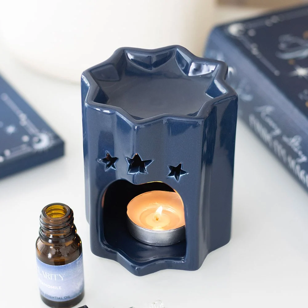 Teelichthalter Blue Star Weihnachtsdeko vintage
