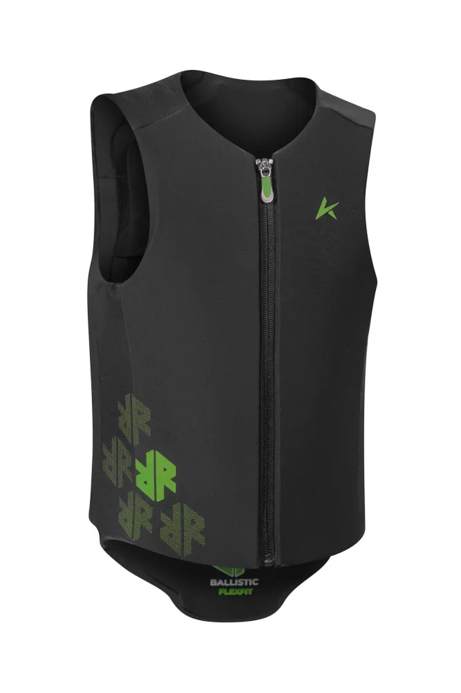 Ballistic Flex Fit Pro Junior Ballistic Weste mit Rückenprotektor Black/Green 104