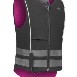 High Visibility Junior Ballistic Weste mit Rückenprotektor, wendbar Black/ Pink 116