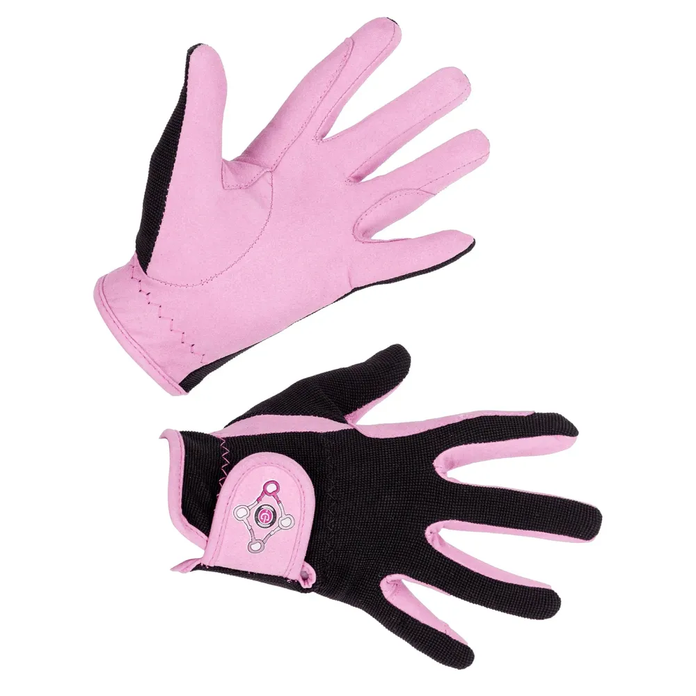 Reithandschuh Lilli Black/Pink Junior m