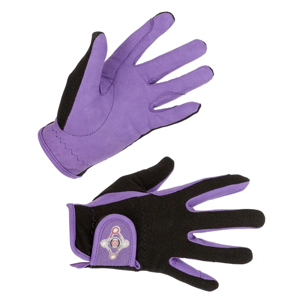Reithandschuh Lilli Black/Purple Junior m