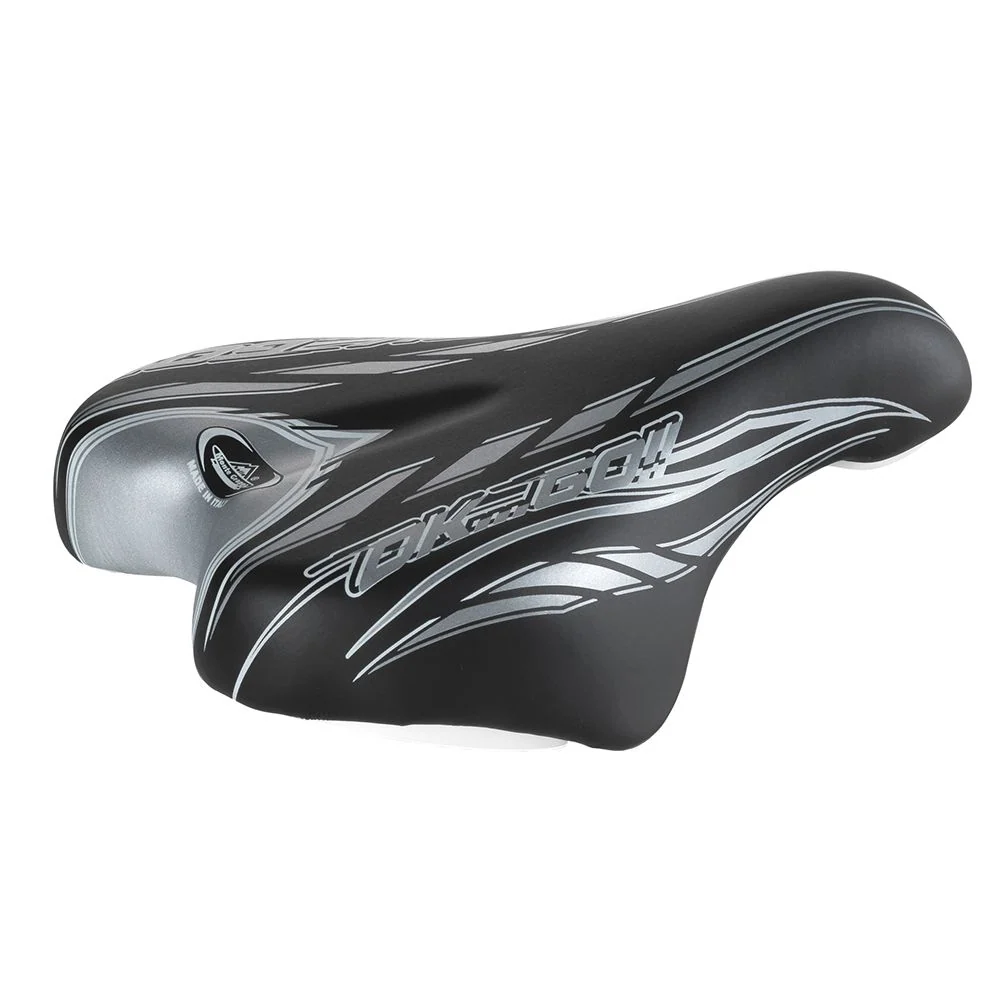 Sella Junior OK GO 14/16 210x140mm Poliuretano Nero/Argento