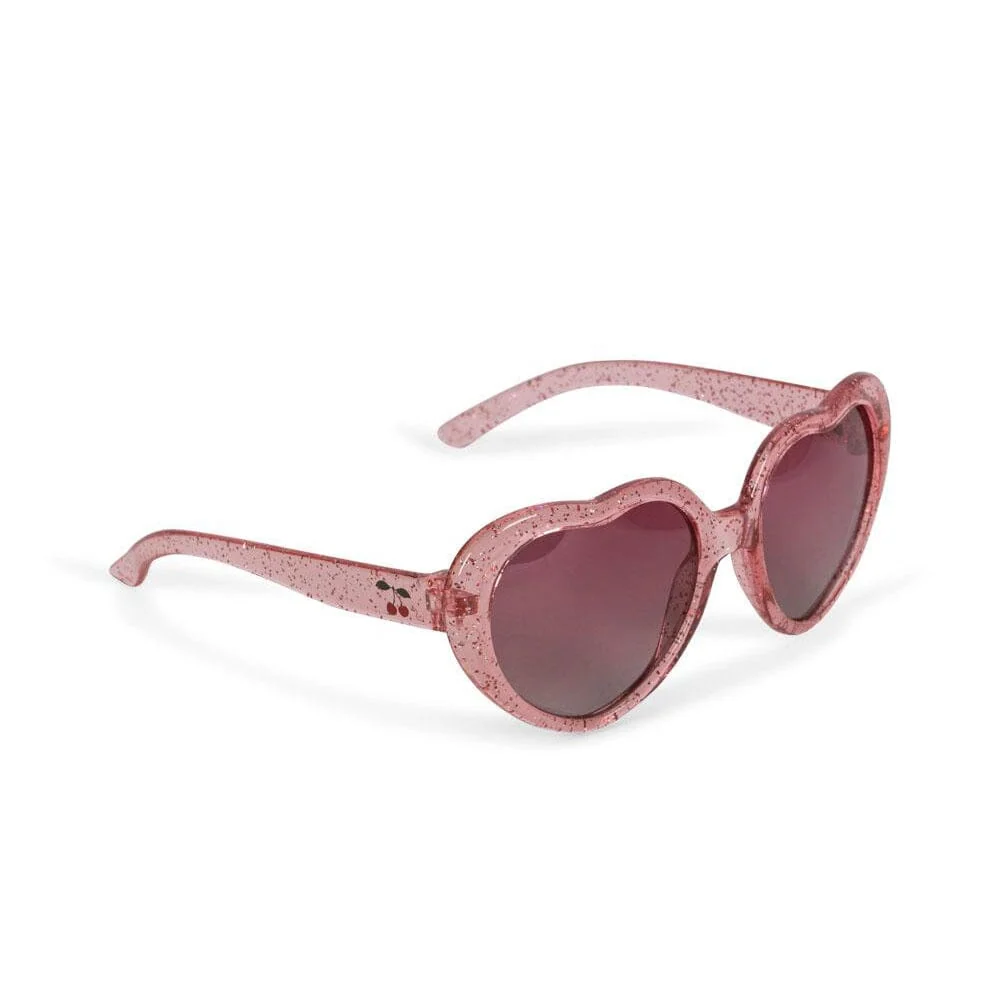 Sonnenbrille Junior Heart - Cherry glitter - Konges Slojd