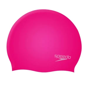 Speedo Junior Badekappe Plain Moulded Silikon Pink (6-14 Jahre)