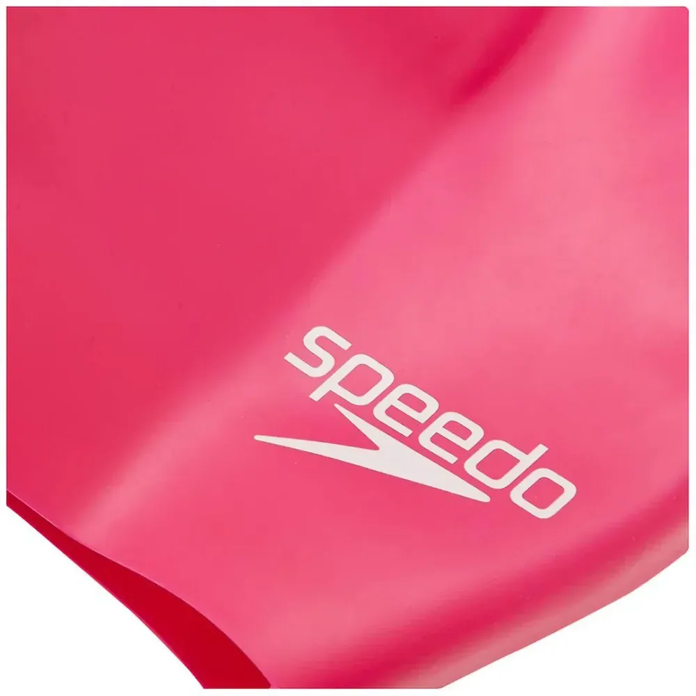 Speedo Junior Badekappe Plain Moulded Silikon Pink (6-14 Jahre)
