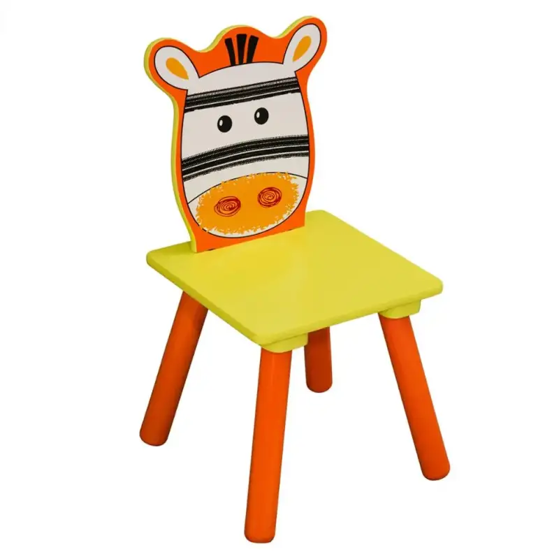 BukkitBow - Kindertisch mit Stühlen / Kindermöbelset mit Tiermuster - Ideal zum Spielen und für kreative Aktivitäten - Tis...