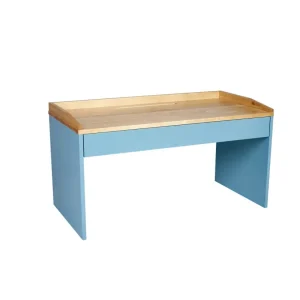 Kinderschreibtisch, Spieltisch, Kindertisch, Schreibtisch für Kinder mit Schublade Blau Pastell