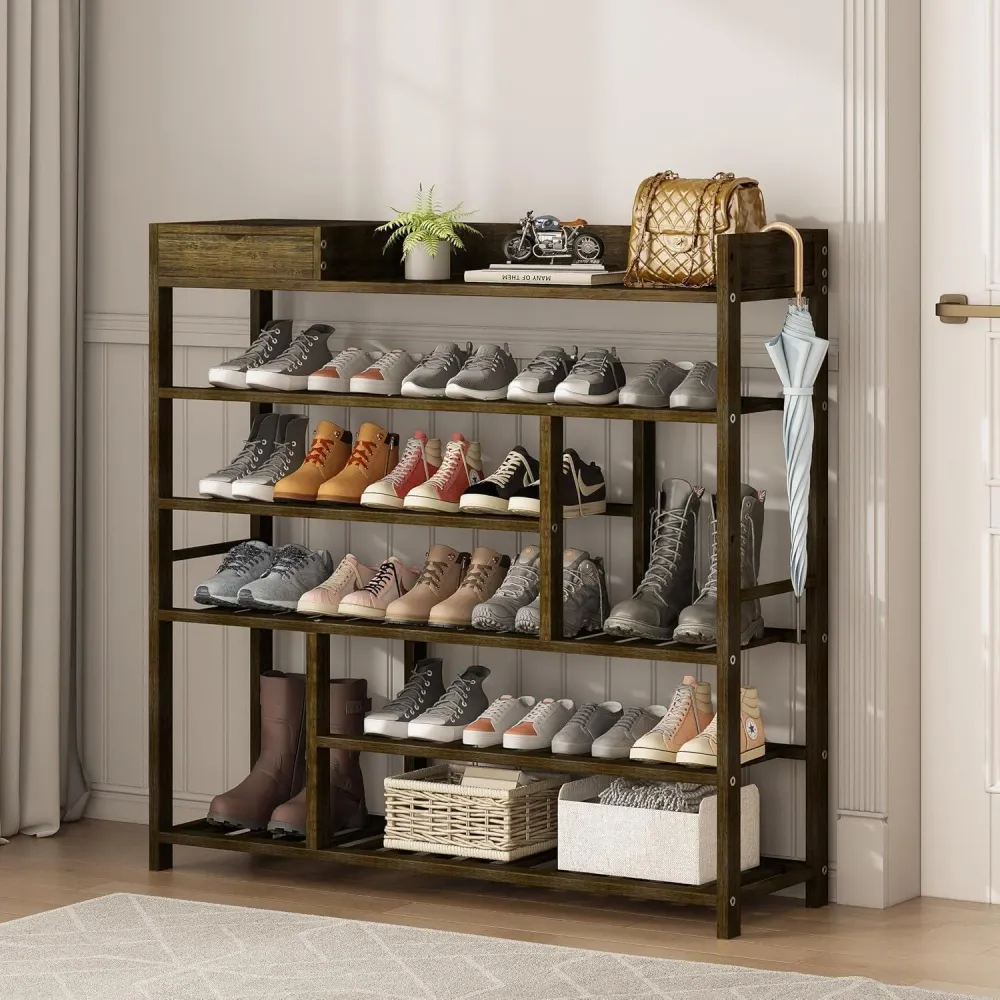 Mafalion Bambus Schuhregal 6 Tier Shoe Storage Organizer