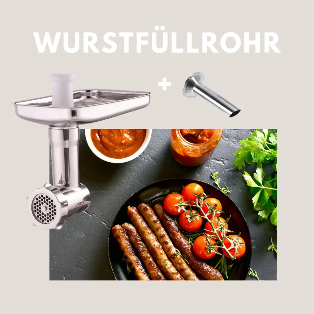 Fleischwolf / Gemüsewolf Edelstahl Universalwolf-Vorsatz für SMEG & Kenwood