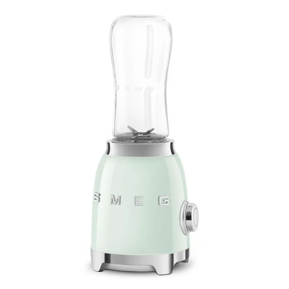 Smeg Personal Blender 0,6 l + 2 To-go-Flaschen „Wassergrün“ PBF01PGEU