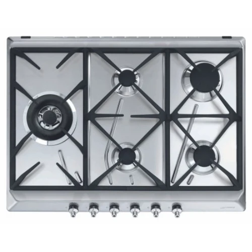 Smeg SE775GH5(F) 5-Flammen-Kochfeld aus Edelstahl 70/75 cm