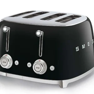 SMEG Toaster 50er Retro TSF03BLEU 4 Schlitz schwarz