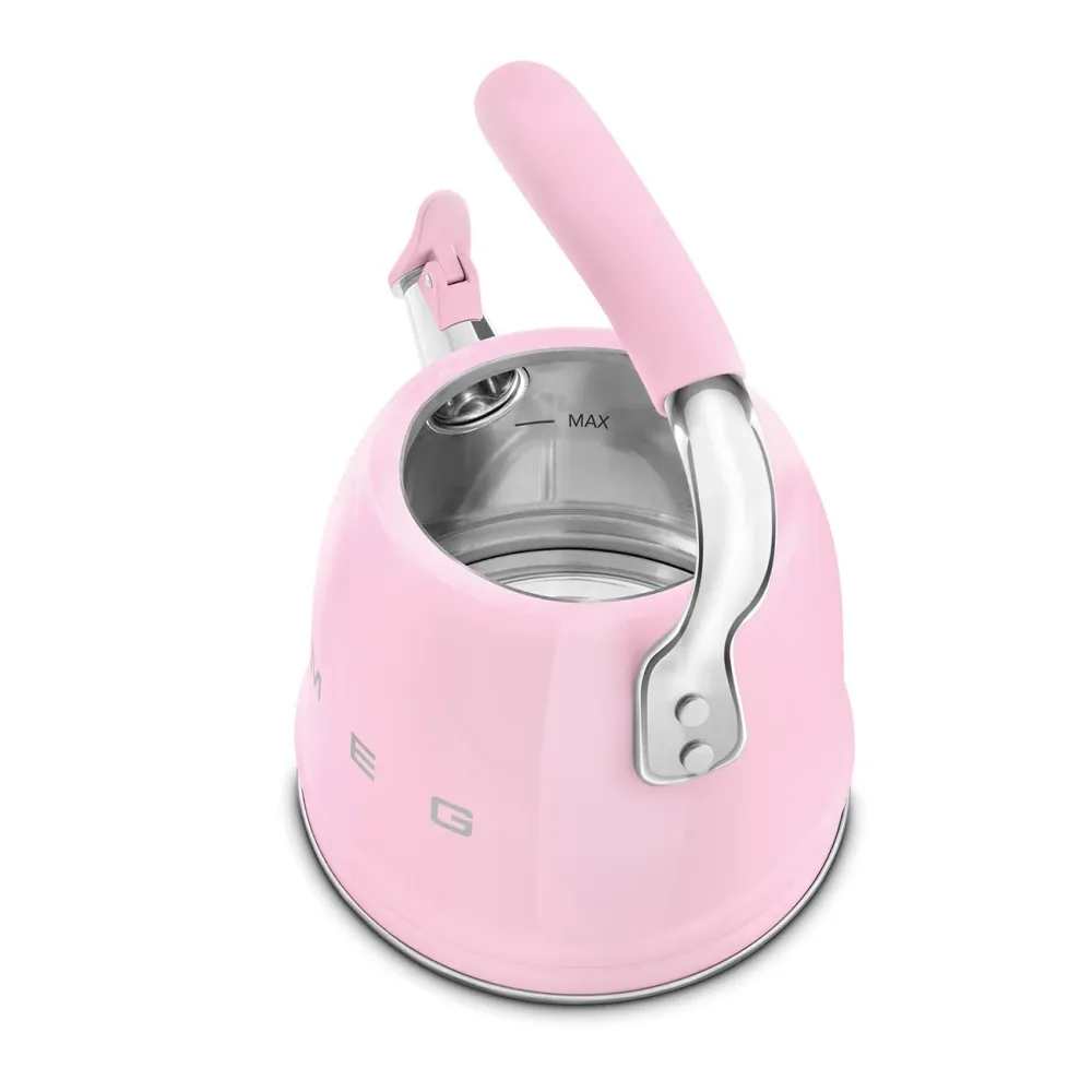 SMEG Wasserkocher mit Pfeiffunktion 2,3 l, „Pink“, Modell WKF01PK