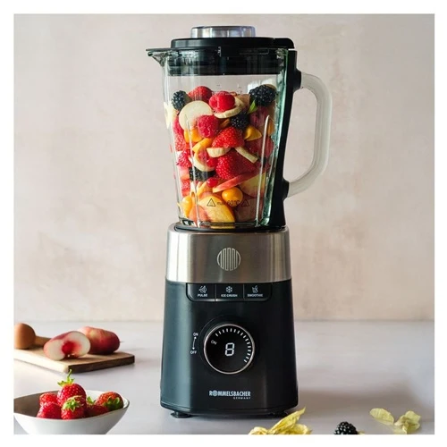 Standmixer Rommelsbacher MX 1260 (schwarz/Edelstahl, 1200 W, 1,5 Liter)