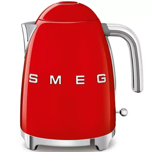 Wasserkocher Smeg KLF03-Rot im Stil der 1950er Jahre