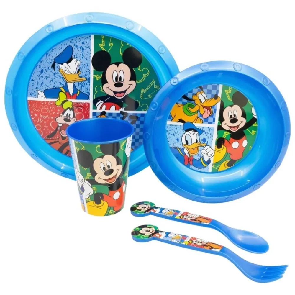 Disney Mickey Mouse 5-teiliges Kindergeschirr Essensset für Kinder