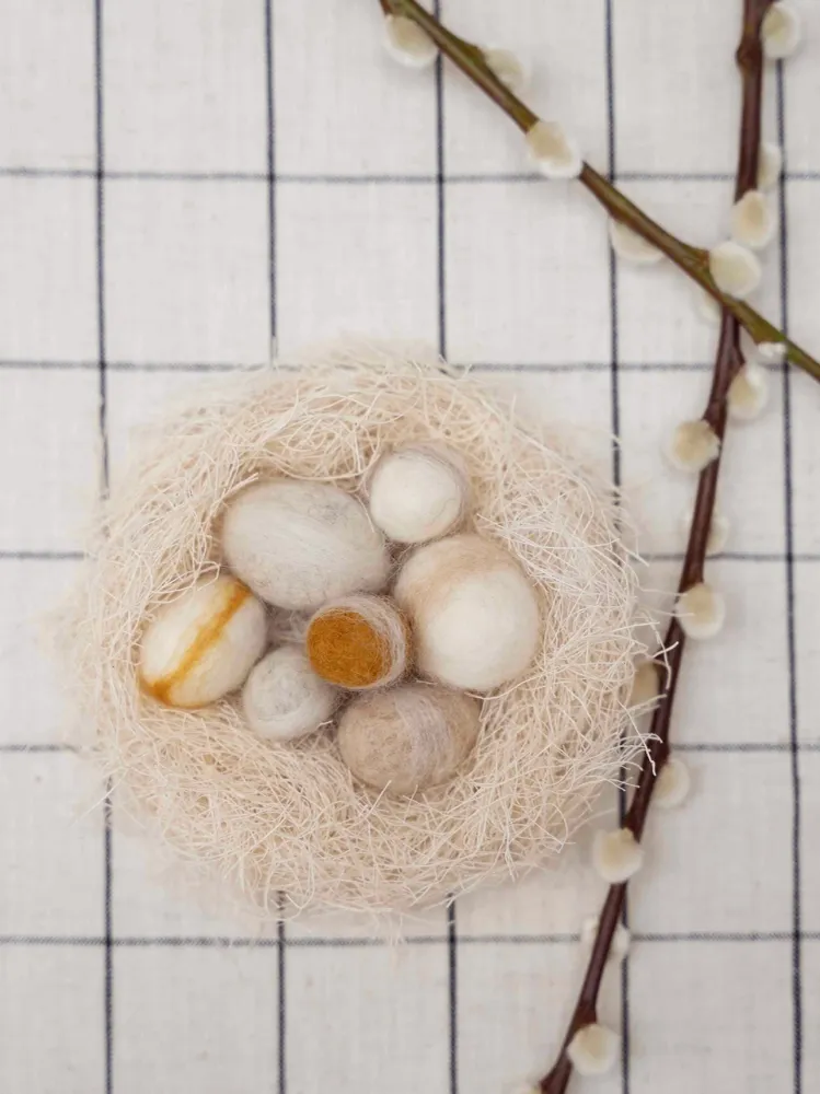 Jurianne Matter - NEST Woll-Eier - Natur (Osterdekoration)