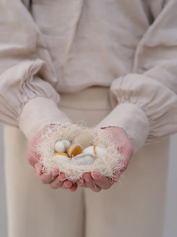 Jurianne Matter - NEST Woll-Eier - Natur (Osterdekoration)