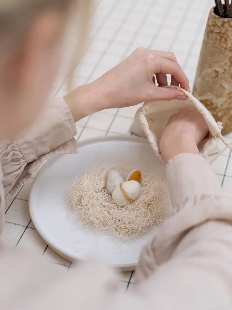 Jurianne Matter - NEST Woll-Eier - Natur (Osterdekoration)