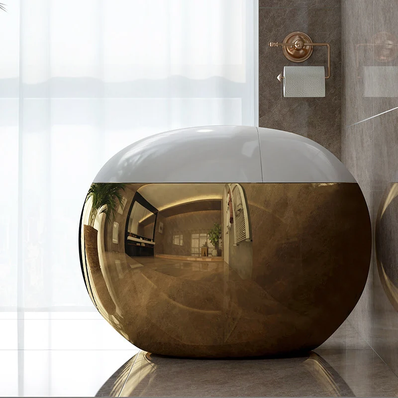 Luxuriöse, Dubai entworfene Toilettenschüssel für Hotelbäder, gebrauchte Eier-Toilette