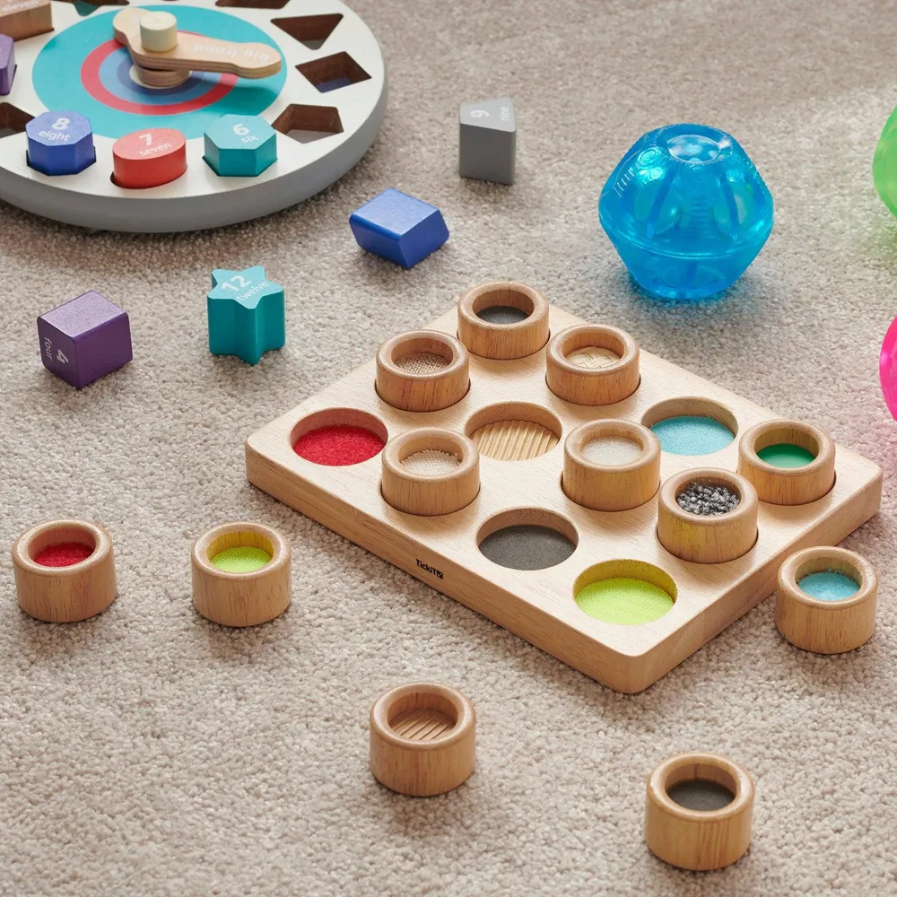 Touch & Match Board Sensorbrett - Touch and Feel - Holz