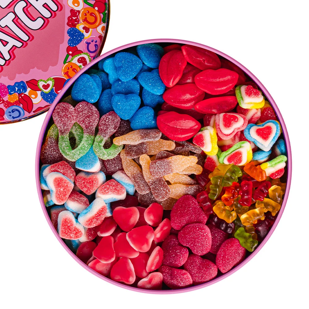 Wunnie Bucket „Perfect Match“, Dose mit Fruchtgummi zum Zusammenstellen mit den Lieblingsgeschmäckern deines Partners - 3 kg