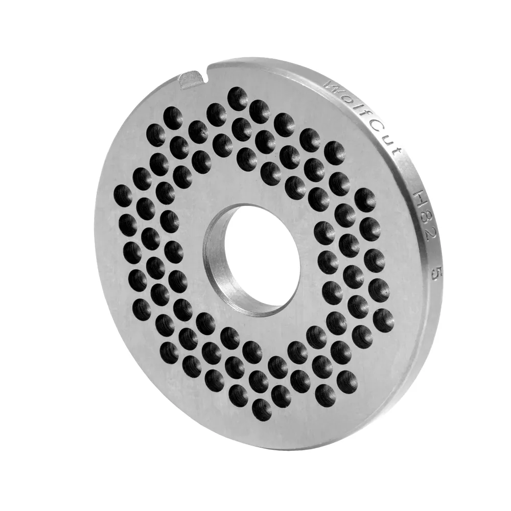 WOLFCUT - Fleischwolfscheibensatz 3,5 mm + 5 mm Bohrung, 2 Robotmesser und ein Vorschneider kompatibel mit allen gängigen...