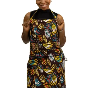 Afrikanischer Print Schürze - Multicolor Feathers