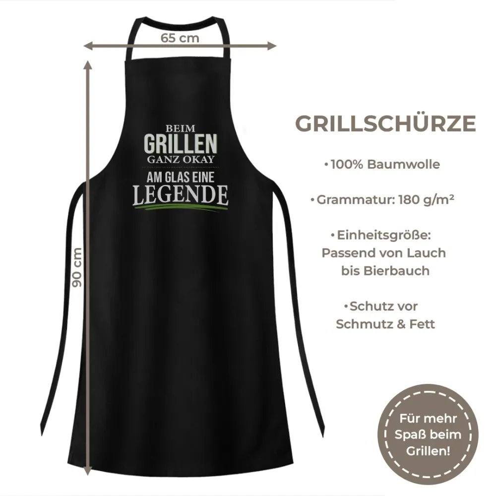 Am Glas eine Legende - Schürze