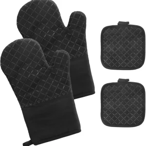 Ofenhandschuhe Topflappen Set 4er 300°C Hitzebeständig
