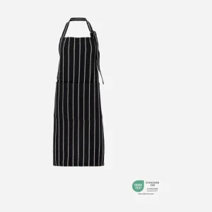Schürze CHEF Black/White Streifen