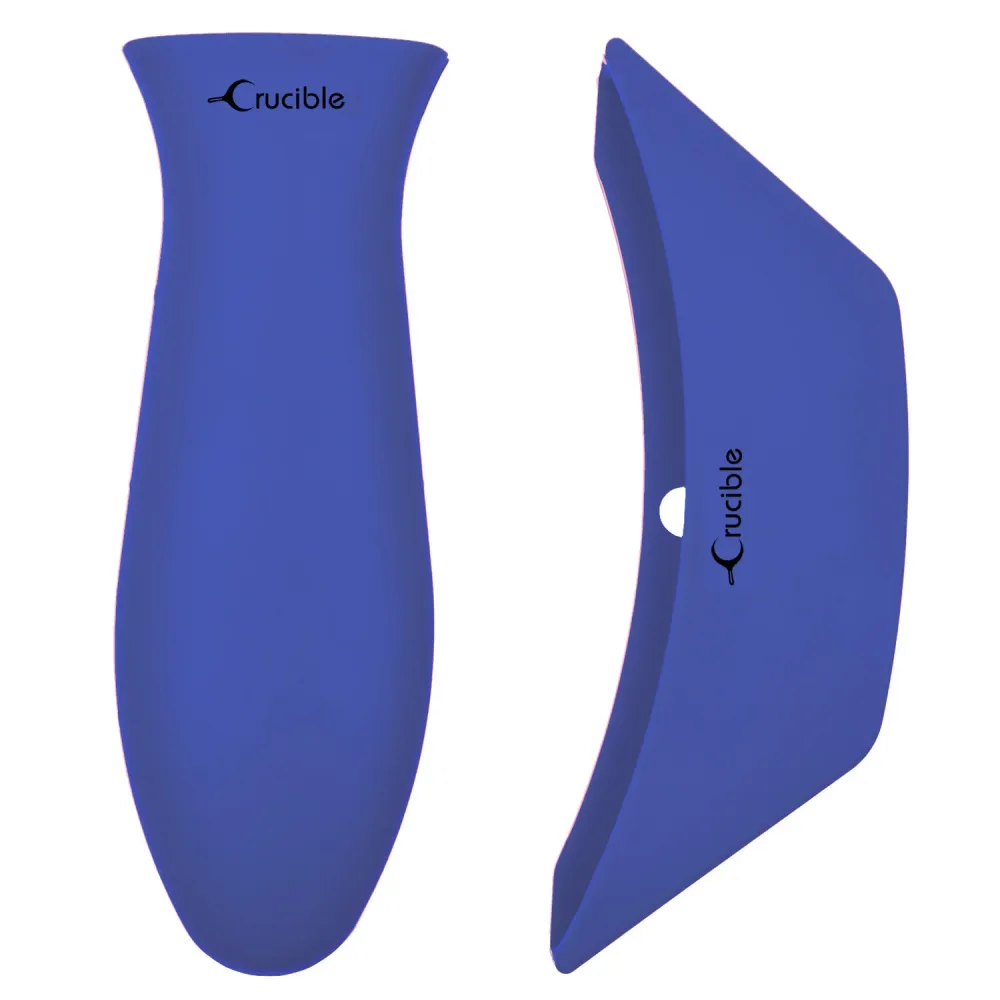 Silikon-Topflappen (2er-Pack Kombi Blau) für Gusseisenpfanne