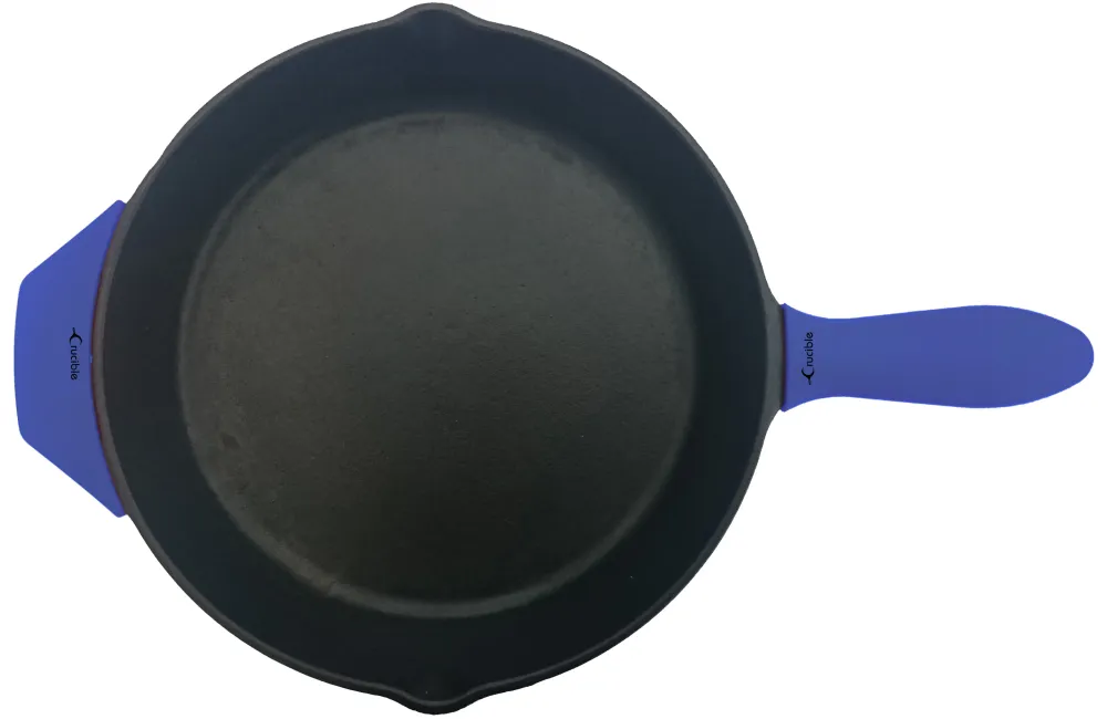 Silikon-Topflappen (2er-Pack Kombi Blau) für Gusseisenpfanne