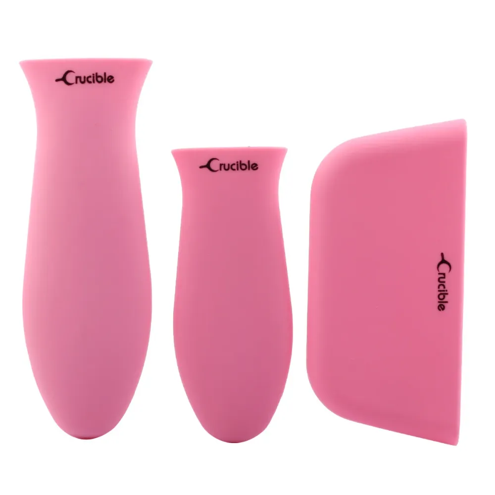 Silikon-Topflappen (3er-Pack Mix Pink) für Gusseisenpfannen