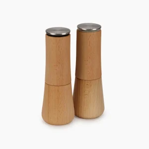 2-teiliges Salz- und Pfeffermühlen-Set aus Holz