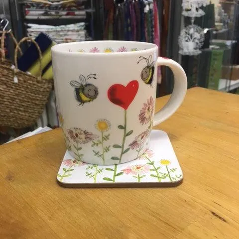 Alex Clark Set Tasse & Untersetzer Von Herzen