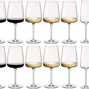 Bormioli Rocco Weingläser-Set Nexo (Rotweingläser, Weißweingläser und Champagnergläser) – 18-teiliges Set