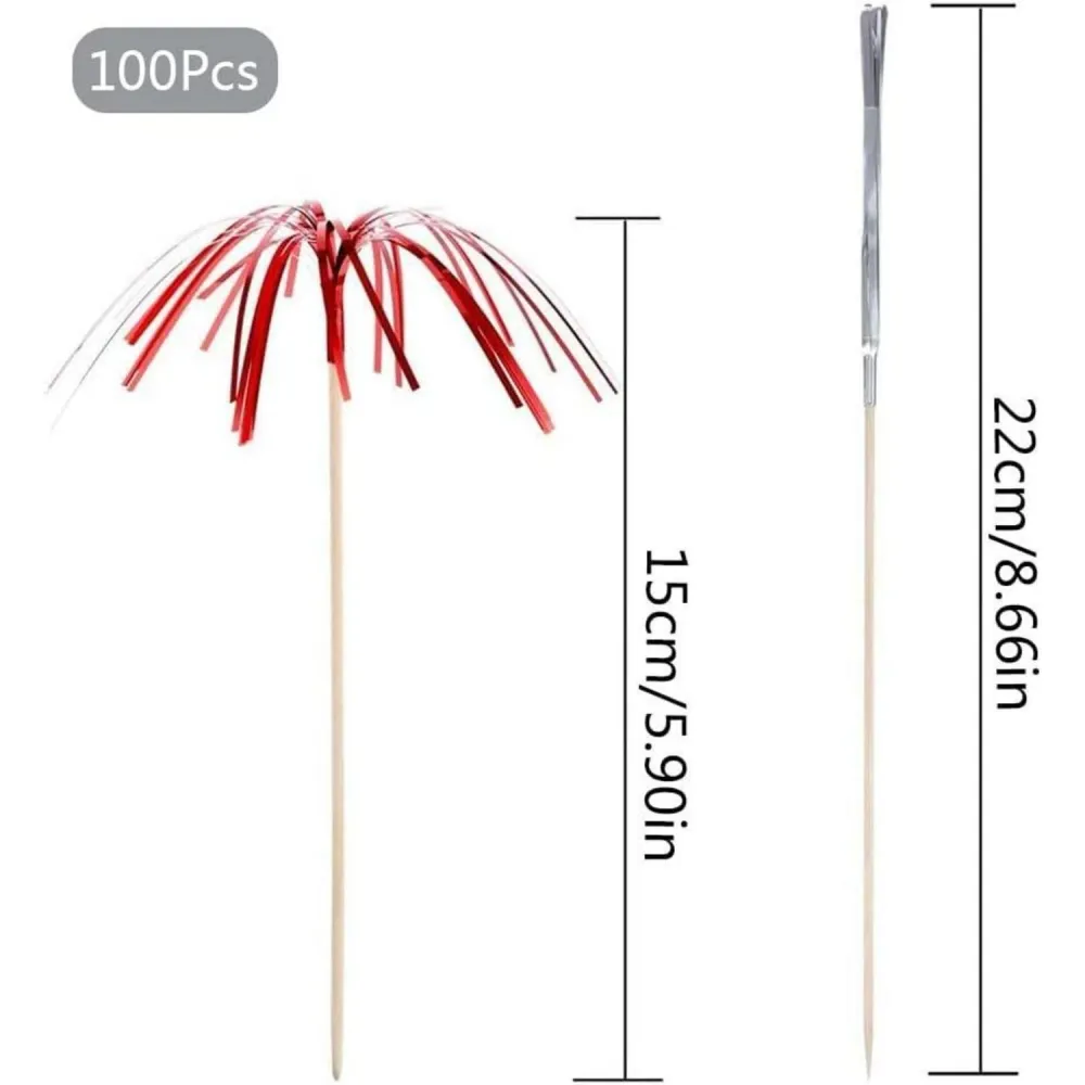 Cocktail Deko Party Dekoration 100x Feuerwerk Glitzerpalmen