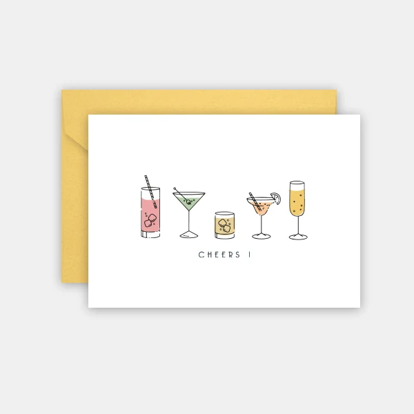 Cocktail-Grußkarte