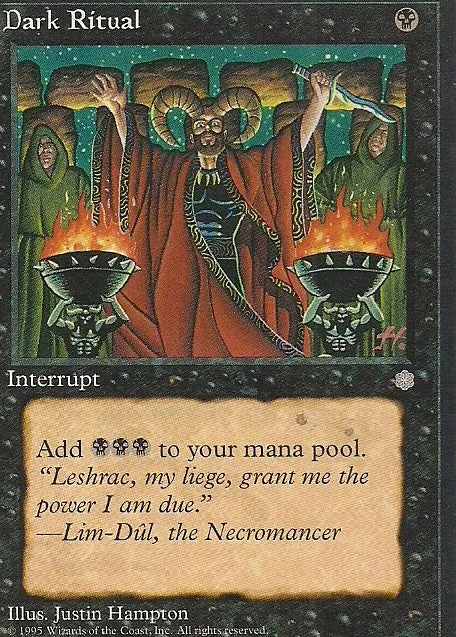 DARK RITUAL, Magic - Gathering-, Ausgabe / Set / Serie Eiszeit (Ice Age) 1995