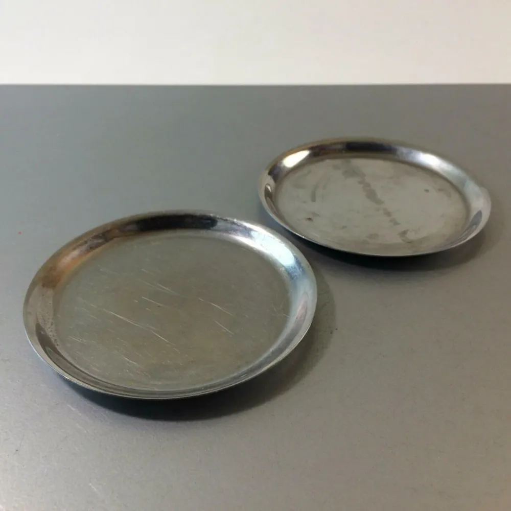 Edelstahl Untersetzer 9,5 cm 2er 70er Teller für Teegläser oder Gläser