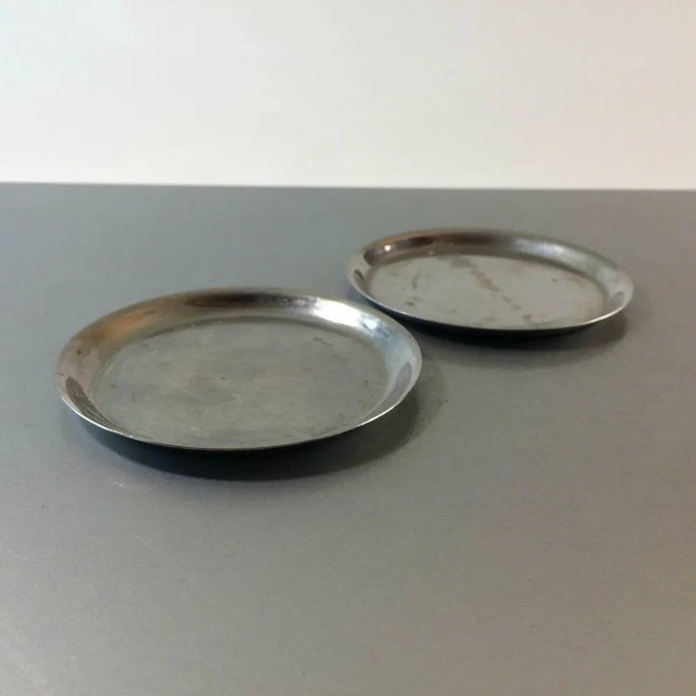 Edelstahl Untersetzer 9,5 cm 2er 70er Teller für Teegläser oder Gläser