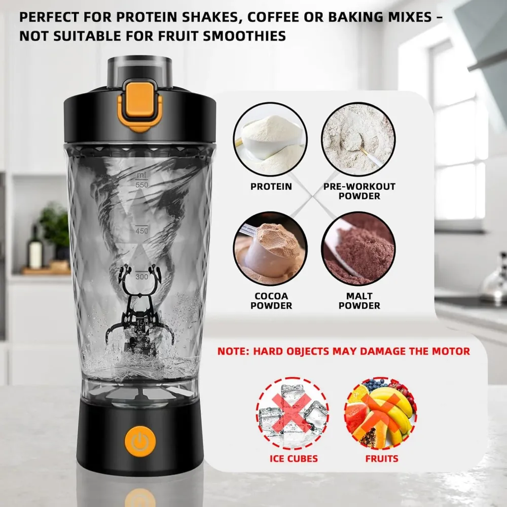 Elektrischer Protein-Shaker 650ml USB-C wiederaufladbar