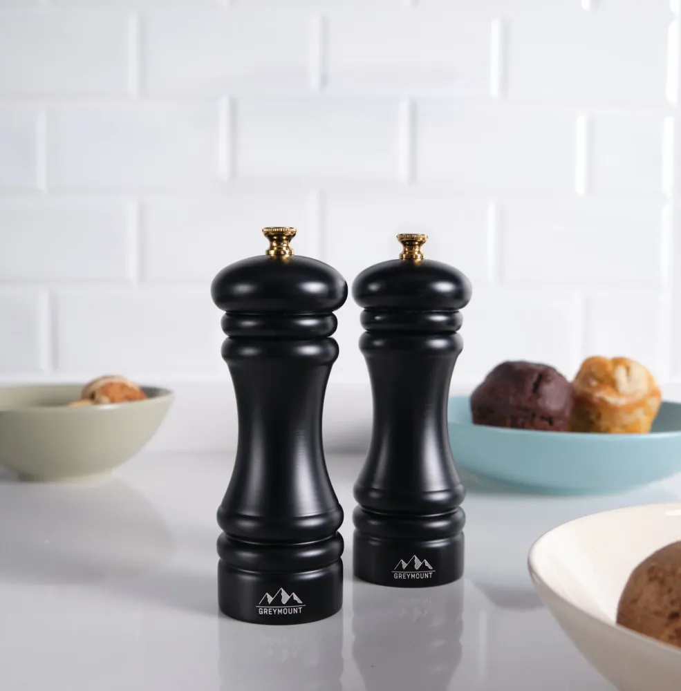 FUJI - Salz- und Pfeffermühle Set (Pure Black, 17 cm)
