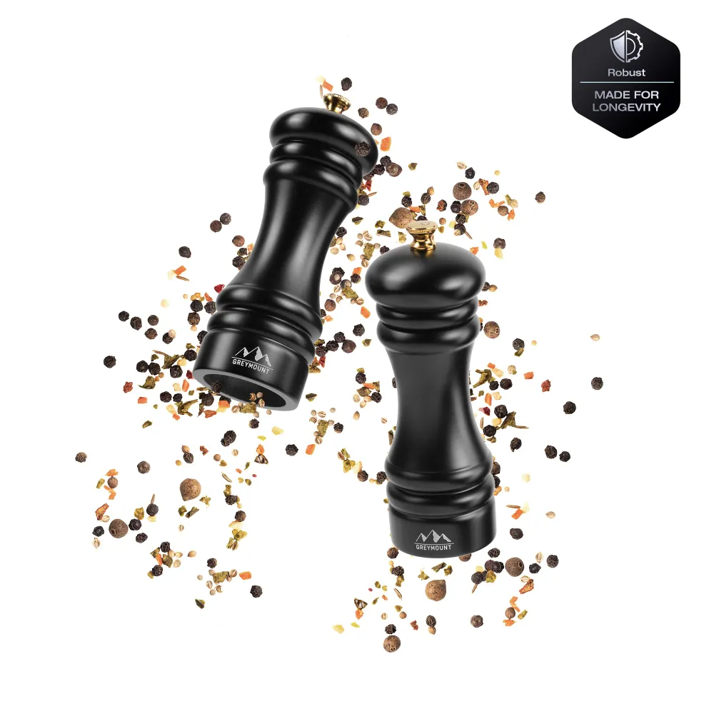 FUJI - Salz- und Pfeffermühle Set (Pure Black, 17 cm)