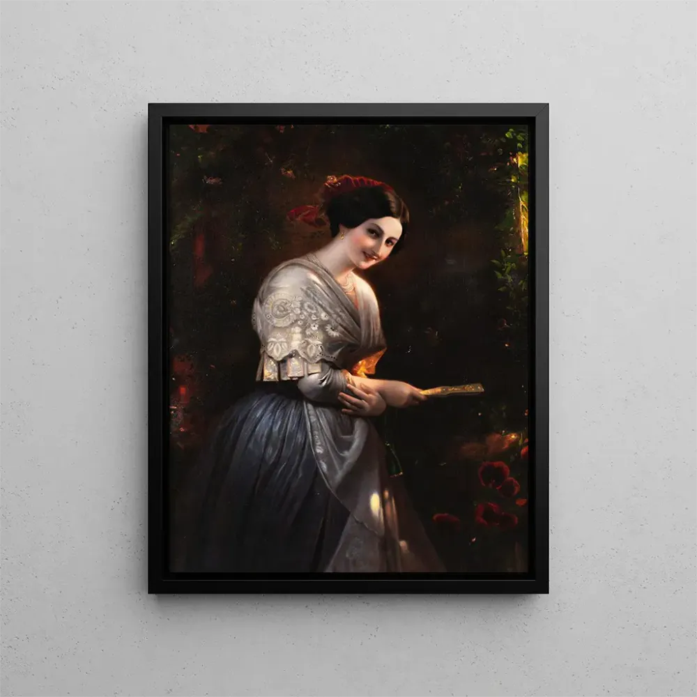 Gemälde Vittoria Caldoni im Kostüm der Albaner - August Riedel | Kunstdruck