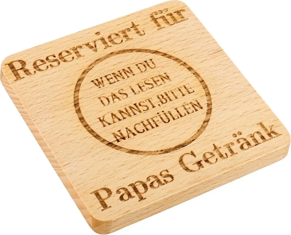 Geschenke für Papa Holz-Untersetzer Lustige Männer Geschenke