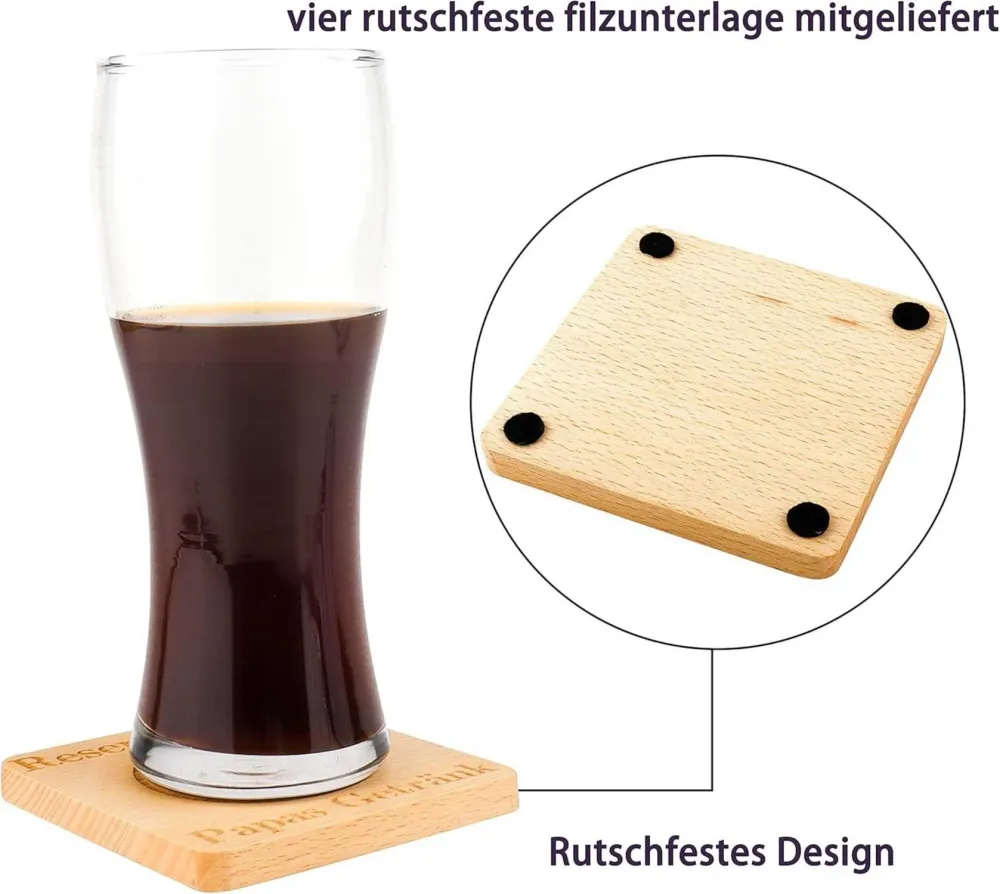 Geschenke für Papa Holz-Untersetzer Lustige Männer Geschenke