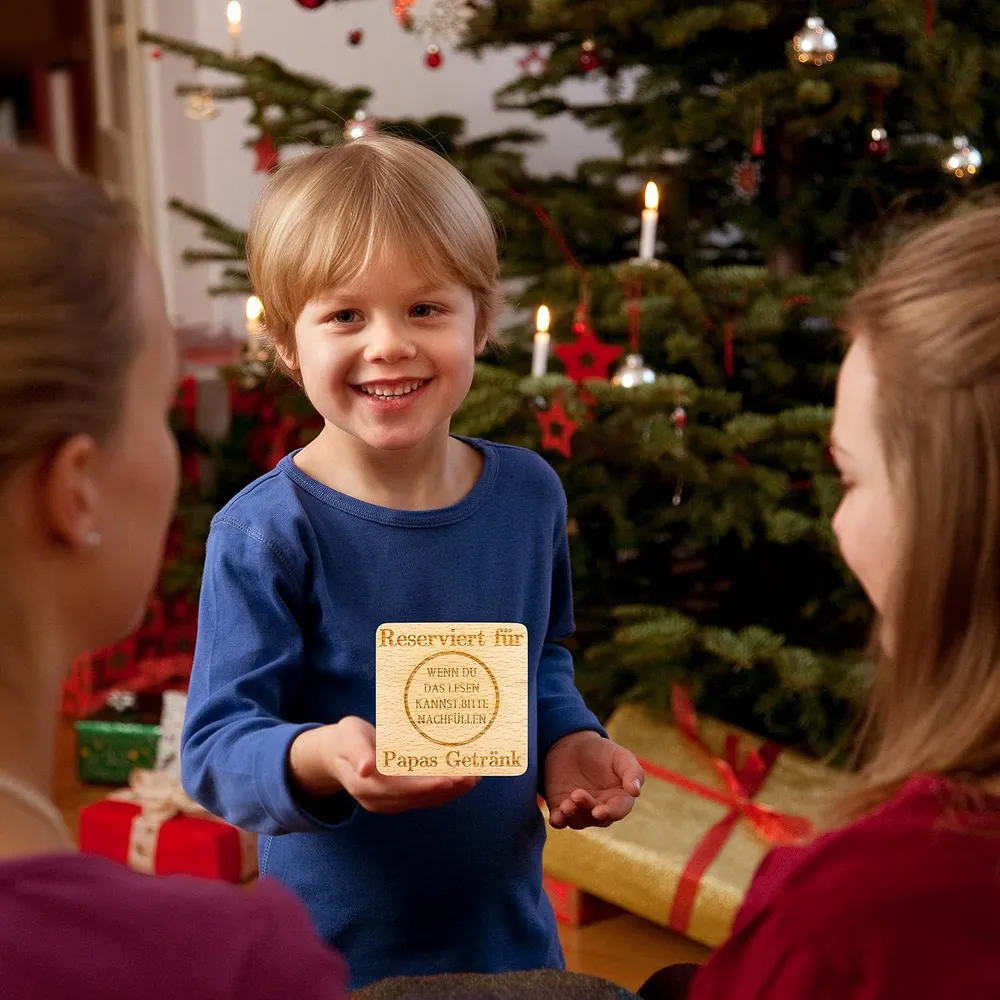Geschenke für Papa Holz-Untersetzer Lustige Männer Geschenke