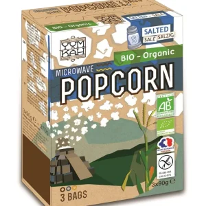Glutenfreie mikrowellengeeignete POPCORN MIT SALZ BIO (3 x 90 g) 270 g - NATAIS